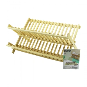 Lüx Ahşap Bambu Bulaşık - Tabaklık Tezgah Üstü 46x33cm (5148)