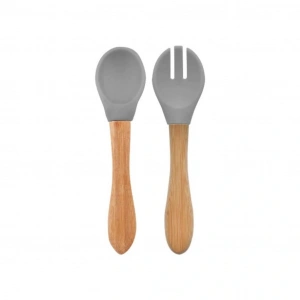 Mama Kaşığı ve Çatal Seti Powder Grey
