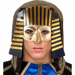 Mısırlı Maskesi Lastik Aparatlı Firavun Maskesi 21x23 cm (5148)