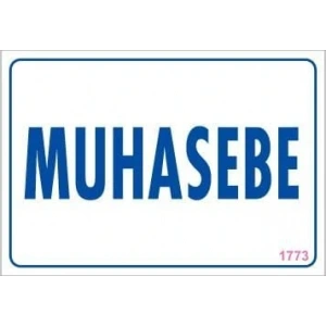 Timion Muhasebe Uyarı Levhası 17,5X25 Kod:1773