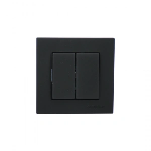 MUTLUSAN RİTA-2220 402 0284 POŞETLİ SİYAH - KOMÜTATÖR - 2Lİ ANAHTAR PRİZ VİDALI - ÇERÇEVELİ (5148)