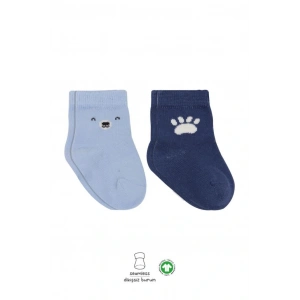 NessiWorld Bear Penye Soket Çorap 2Li BS10116 Mavi(ADET FİYATIDIR)