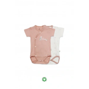 NessiWorld Bloom Rose 2li Yarım Kol Badi 17119 Ekru Gül Kurusu