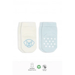NessiWorld Hayvan Figürlü Kaymaz Soket Çorap 2Li BS10104 Mavi Ekru(ADET FİYATIDIR)