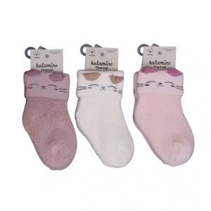 NessiWorld Mikaya Kız Bebek Havlu Soket Çorap K45913 (ADET FİYATIDIR)
