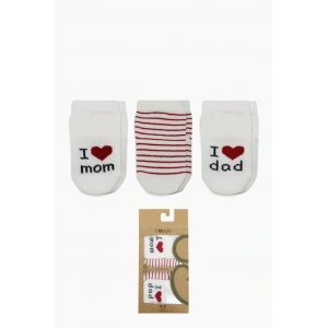 NessiWorld Mom Dad 3Lü Penye Soket Çorap 10123 Ekru (ADET FİYATIDIR)