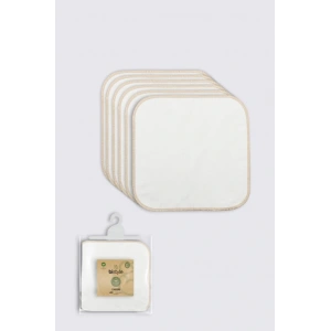 NessiWorld Organik 28x28 6Lı Penye Mendil 90103 Ekru