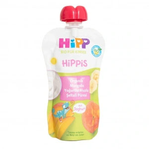 NessiWorld Organik Mangolu Yoğurtlu Muzlu Şeftali Püresi 100 Gr