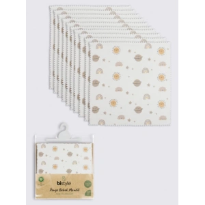 NessiWorld Planet 20x20 10Lu Penye Mendil 90164 Ekru