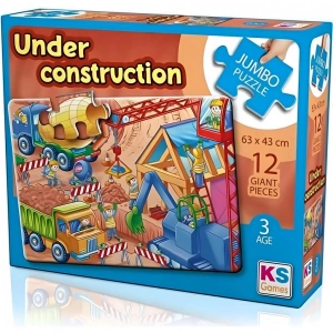 NessiWorld Under Construction Jumbo 12 Parça Puzzle