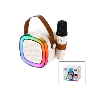 Nostalji Mini Radyo Modelkaraoke Mikrofonlubluetooth Wireless Hoparlör- Speaker Usb Şarjlı (5148)