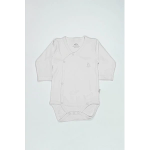Organik Natural Basic Style Kruvaze Uzun Kol Body BS17102 Beyaz