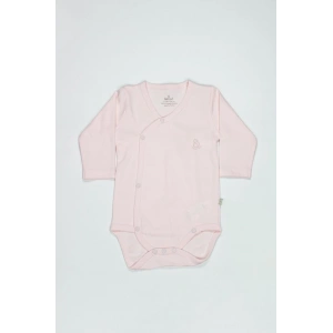 Organik Natural Basic Style Kruvaze Uzun Kol Body BS17102 Pembe