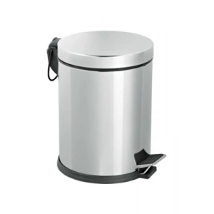 Pedallı 8lt Krom Metal Çöp Kovası (5148)