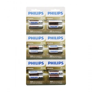 PHILIPS  ALKALİNE KALEM - AA - 1.5V  PİL  12PCS= 2Lİ X 6 (5148)