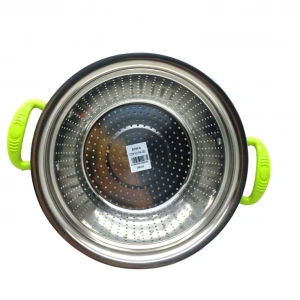 Plastik Renkli Kulp Metal Sepet Süzgeç 26cm. (5148)