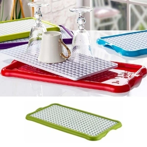 Pratik Lavabo Tezgah Üstü Bulaşık Kurutmalığı Süzmatik 22x40 Cm (5148)