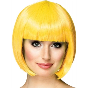 Sarı Renk Parti Peruğu Kısa Küt Saç (5148)