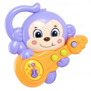 Sesli ve Işıklı Gitar Çalan Maymun