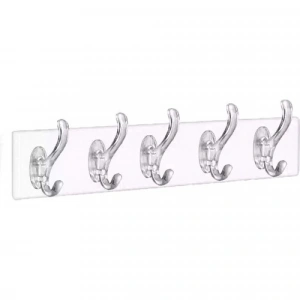 Silikon 5 Kollu Şeffaf Yapışkan Askı (5148)