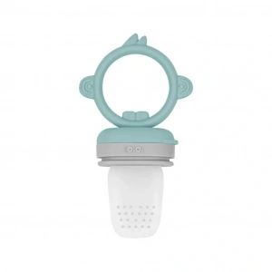 Silikon Püre Meyve Sebze Emziği Aqua Green / Powder Grey