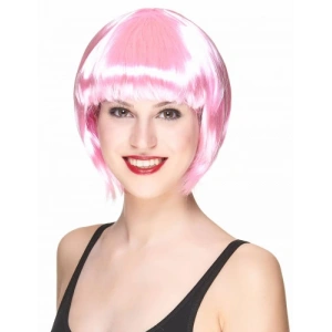 Soft Pembe Renk Parti Peruğu Küt Saç (5148)