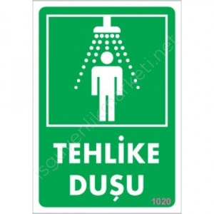Timion Tehlike Duşu Uyarı Levhası 17,5X25 Kod:1020