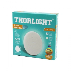THORLIGHT S-224 24W 16.8CM BEYAZ LED PANEL SIVA ALTI AYARLI MANDALLI 6400K - 1750LM - 18000 SAAT - 2835 SMD (5148)