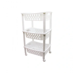 Timion 3 Katlı Sepet Düzenleyici  - Raf Ünitesi Tekerlekli 400x295x700mm (5148)