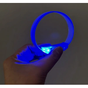 Timion 3 Modlu Pilli LED Işıklı Esnek Parti Bilekliği Mavi (5148)