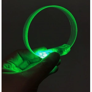 Timion 3 Modlu Pilli LED Işıklı Esnek Parti Bilekliği Yeşil (5148)