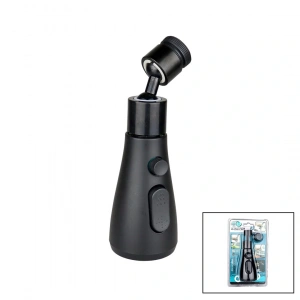 Timion 360 DERECE DÖNEBİLEN- 3 MOD  SİYAH YAĞMUR PÜSKÜRTME BORULU KUBAR MUSLUK UCU KTX-3289 (5148)