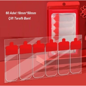 Timion 60 Parça Kolay Açılır Güçlü Çift Taraflı Bant 18mm*50mm