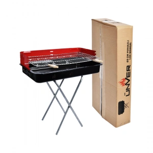 Timion 60CM  PERVAZLI PORTATİF AYAKLI MANGAL TEKLİ KUTULU (5148)