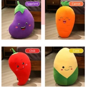 Timion 62297 PELUŞ 30CM HAVUÇ,PATLICAN,MISIR,KIRMIZI BİBE