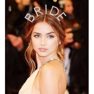 Timion Bekarlığa Veda Mega Boy Kristal Taşlı Gümüş Bride Taç Gelin Tacı 20X21 cm (5148)