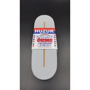 Timion BEYAZ - 2.5CM PAÇA LASTİK GENİŞ 10MT. (5148)