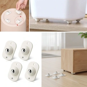 Timion Beyaz Eşya Ve Mobilya İçin 4’lü Tekerlekli Kaydırma Aparatı – Hafif Ve Orta Ağırlıktaki Ürünler İçin Pratik Kaydırıcı Set (5148)