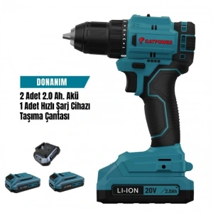 Timion Cat Power 4213 Akülü Vidalama 2,0 Ah Çift Akülü