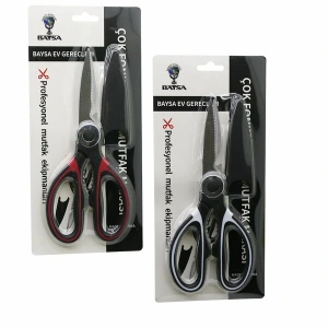 Timion Çok Amaçlı 4ın1 Mutfak Makası 20cm -kıracak - Açacak- Kesici - Makas - (makas Ağzı Plastik Kılıf Kapak) (5148)