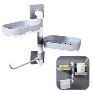 Timion Çoklu Sabun Tutucu Fonksiyonel Banyo Sabunluk (5148)
