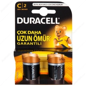 Timion Duracell Alkalin C Orta Boy Pil 2'li Paket