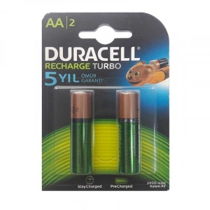 Timion Duracell Şarj Edilebilir Kalem Pil 2'Lİ AA 2500 mAh
