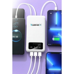 Timion Enerx ENR-P20DC 20000 mAh 2.1 Amper Dahili Kablolu Powerbank Siyah (5148)