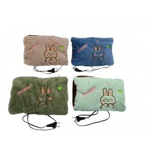 Timion FİŞLİ - ŞARJLI  SICAK SU TORBASI POLAR - KADİFE KUMAŞ -HAYVAN NAKIŞLI (5148)