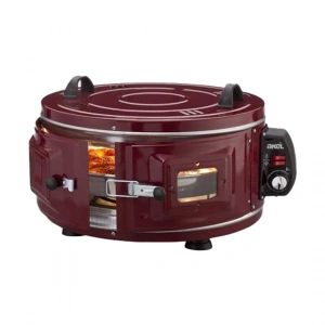 Timion Gross Yuvarlak Davul Fırın Standart Ayarlanabilir Termostat = 50°c-320°c 1300w - 53cm Alüminyum Tepsi Ön Gözetleme Camı  Af-008b (5148)