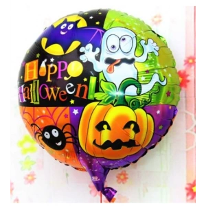 Timion Halloween Örümcekli Kabaklı Folyo Balon 18 inç (5148)