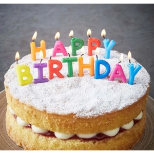 Timion Happy Birthday Yazılabilen Rengarenk Doğum Günü Mumu (5148)