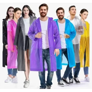 Timion Kadın Erkek Yağmurluk Kapüşonlu Çıtçıtlı Eva Raincoat (5148)