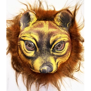Timion Kahverengi Saçlı Kaplan Aslan Leopar Maskesi Mega Peluş 32 No (5148)